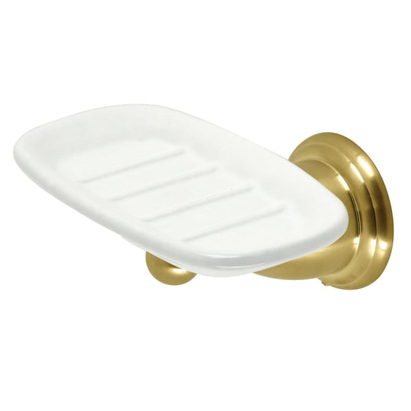 WallMount Soap Dish Holder, Brushed Brass